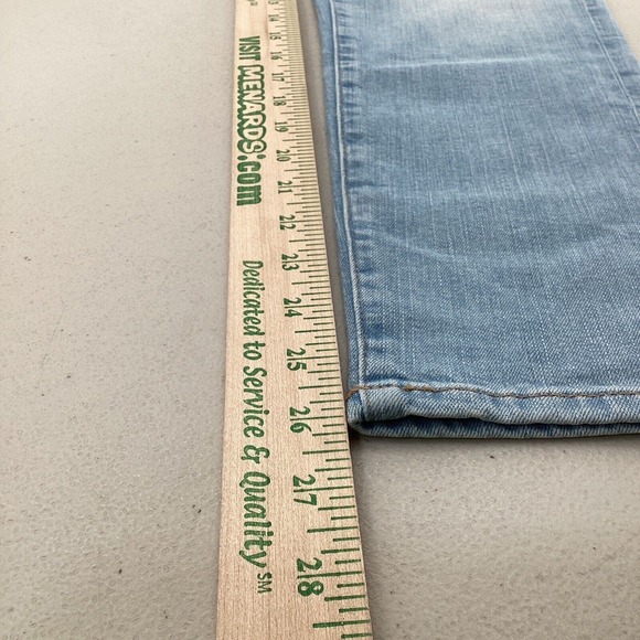 Mavi Alexa Ankle Jeans Womens 27 Light Wash Mid Rise Skinny Distressed *Sample* - Picture 9 of 9